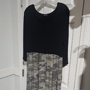 HEIMISH USA Black Camouflage Maxi Dress